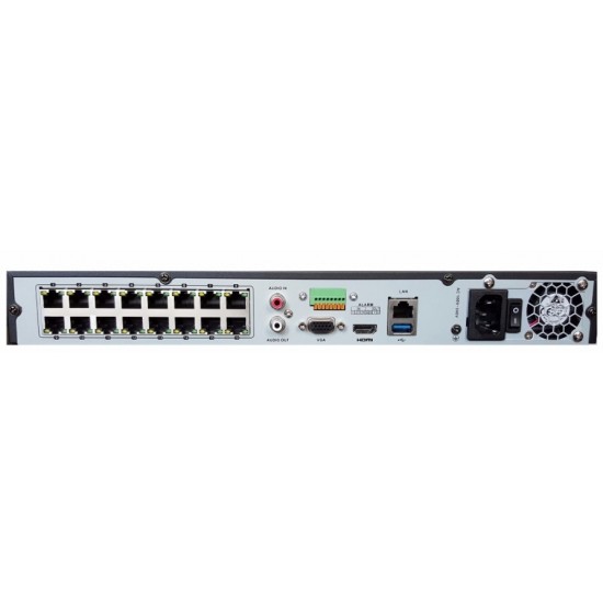 DS-7616NI-K2/P16 16channel NVR - Dual stream - H265 + POE