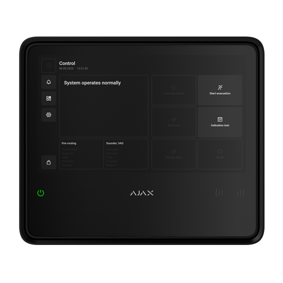 AJAX EN54 FIRE HUB BLACK ΑΣΥΡΜΑΤΟΣ ΠΙΝΑΚΑΣ ΠΥΡΑΝΙΧΝΕΥΣΗΣ