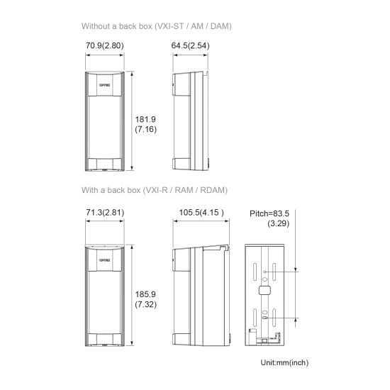 VXI-DAM -X5 ΑΝΙΧΝΕΥΤΗΣ ΕΞΩΤΕΡΙΚΟΥ ΧΩΡΟΥ (PIR x 2 & Microwave)