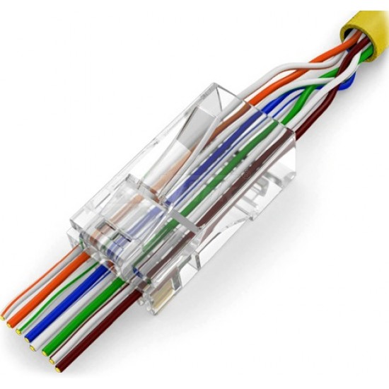 ΒΥΣΜΑ ΔΙΚΤΥΟΥ RJ45 CAT 6  ΠΡΕΣΣΑΡΙΣΤΟ -100 ΤΕΜ