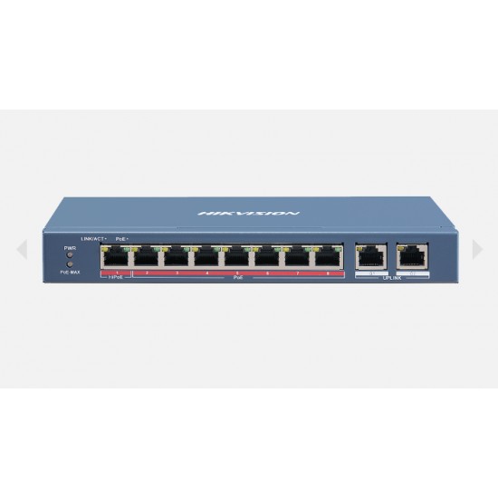 DS-3E0310HP-E PoE Switch 7+1 ΥΠΟΔΟΧΩΝ Hi PoE