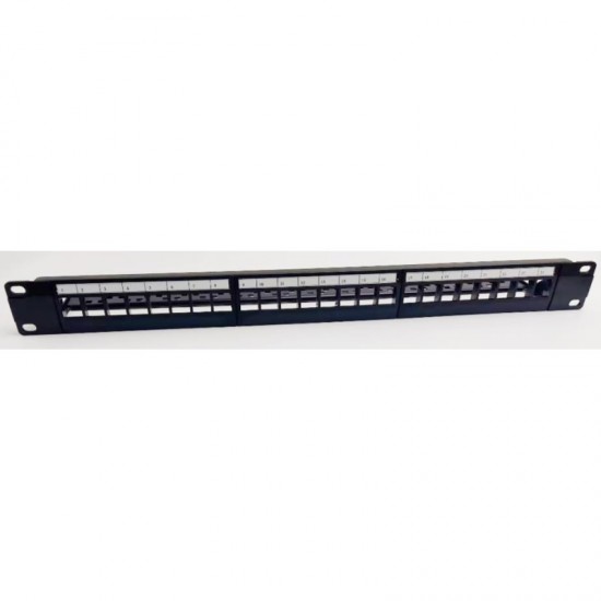 RACK-PP-UTP-KEYSTONE PANEL ΚΕΝΟ 24Θ - ΠΛΑΣΤΙΚΗ ΜΕΤΩΠΗ
