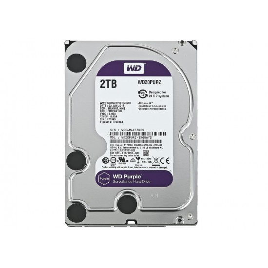 1S1WDC-WD20PU ΣΚΛΗΡΟΣ ΔΙΣΚΟΣ 2ΤΒ WD PURPLE