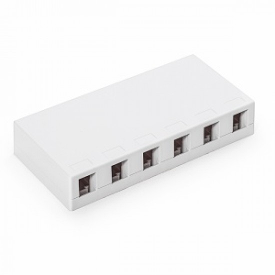 KE-SMB06-W ΚΟΥΤΙ ΕΠΙΤΟΙΧΟ 6 ΘΕΣΕΩΝ ΓΙΑ KEYSTONE JACK