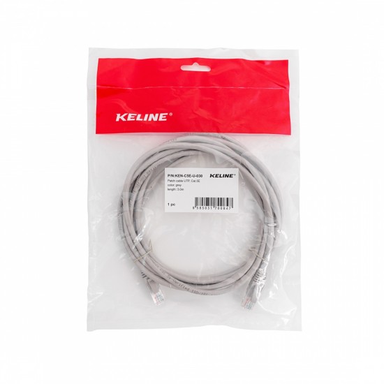 ΚΑΛΩΔΙΟ PATCH CORD ΓΚΡΙ CAT6 -5,0M